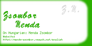 zsombor menda business card